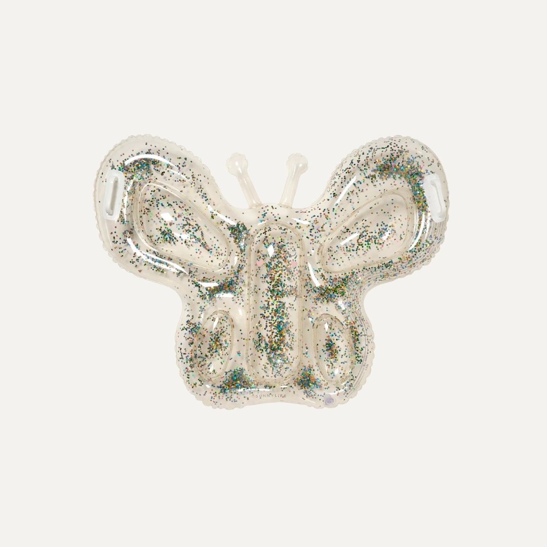 Kids Lie- on Float - Butterfly Cotton Candy Glitter