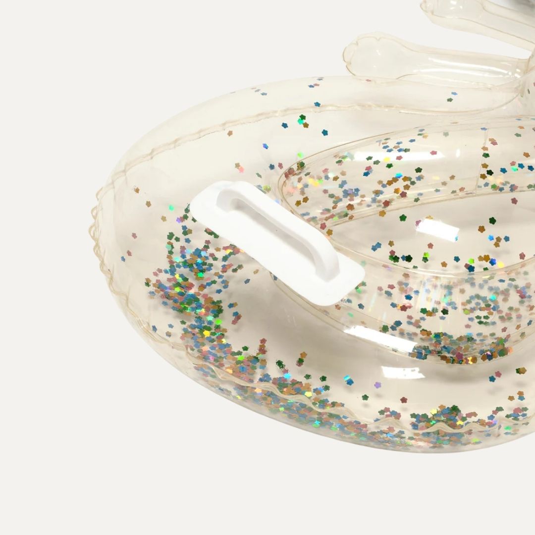 Kids Lie- on Float - Butterfly Cotton Candy Glitter
