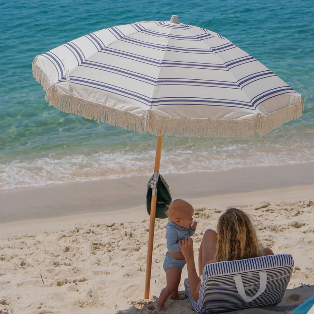 Take Anywhere Folding Chair - Resort Navy Stripe