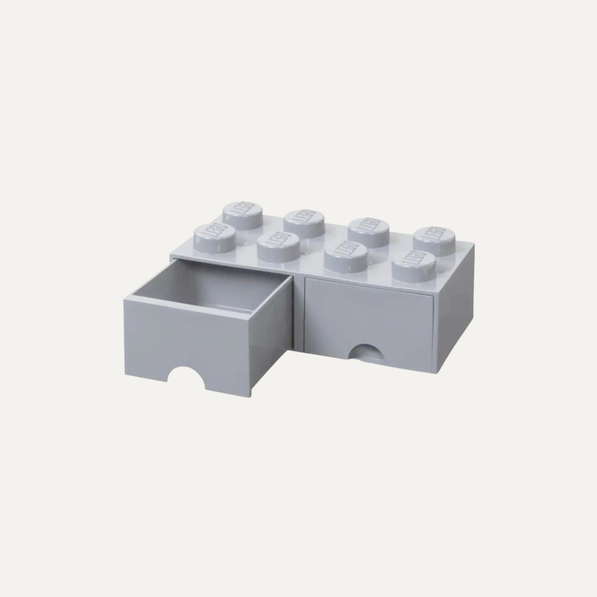 LEGO Brick - Light Grey 2 Drawer