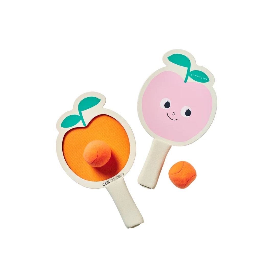 SUNNYLiFE Velcro Beach Bats - Poppy the Peach