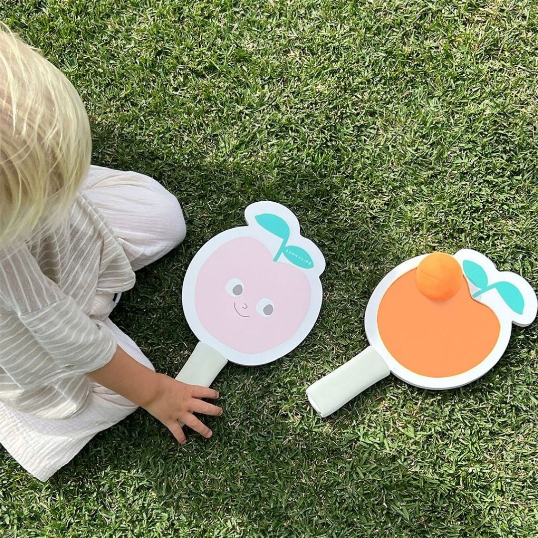 SUNNYLiFE Velcro Beach Bats - Poppy the Peach