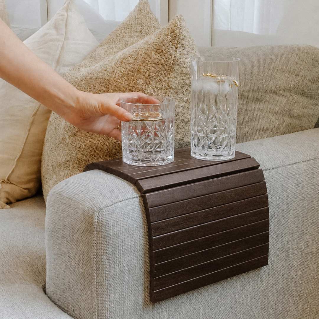 Arm Chair Side Rest - Walnut
