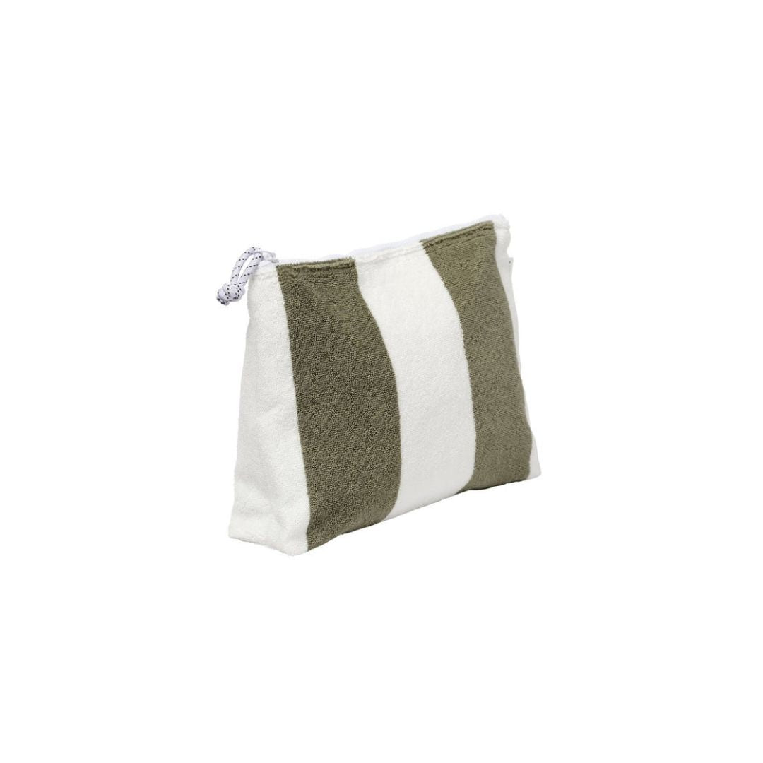 SUNNYLiFE Terry Beach Pouch - Olive Stripe