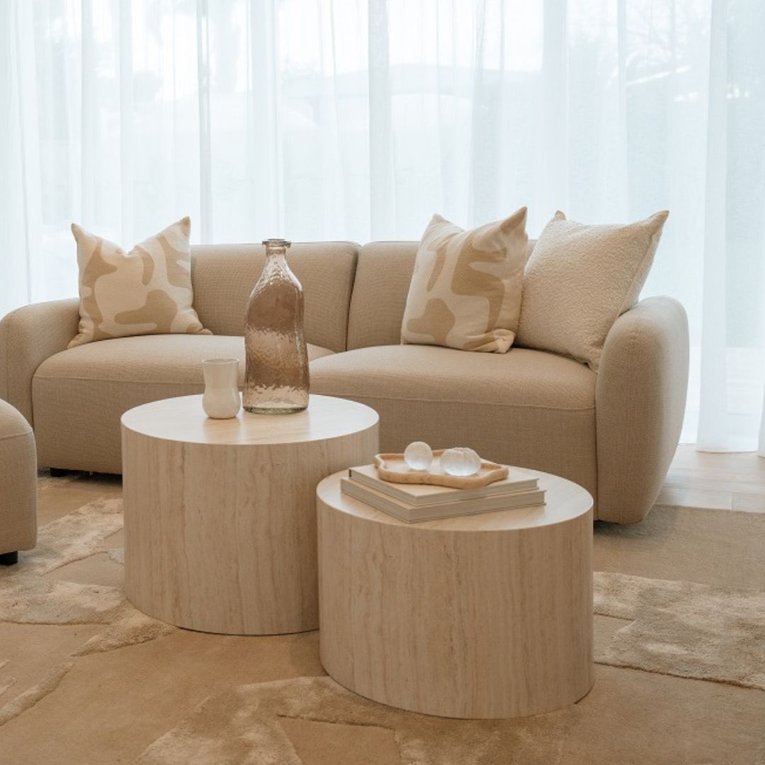 Dice Coffee Tables 2-pce Set - Round