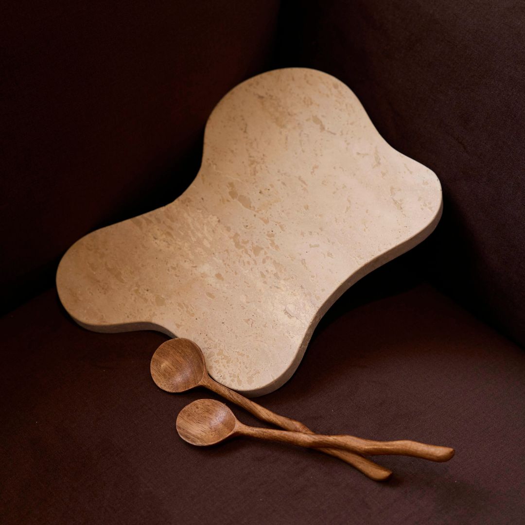 Isobel Travertine TrayMeluka Furniture by Danske Mobler