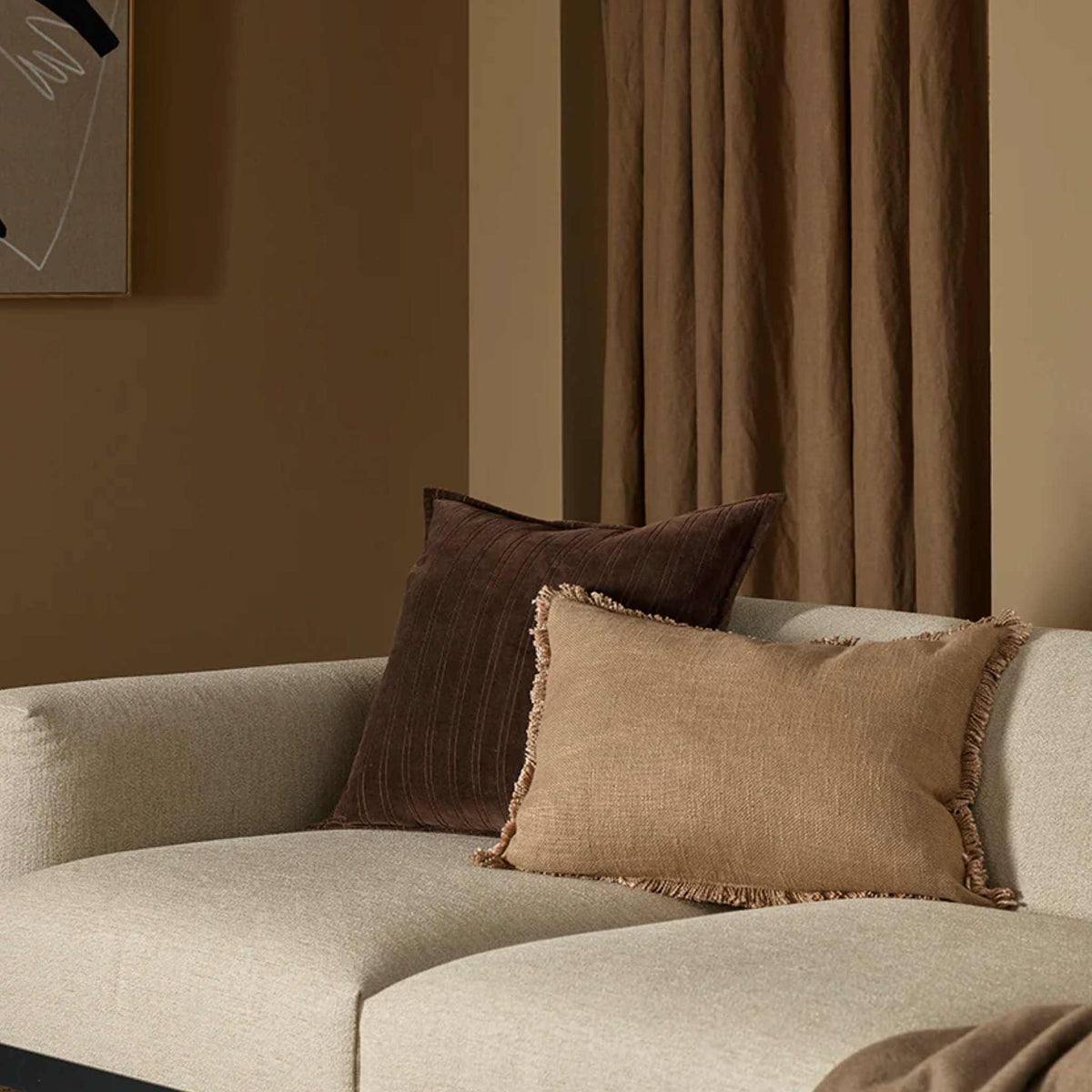 Stria Chocolate Cushion