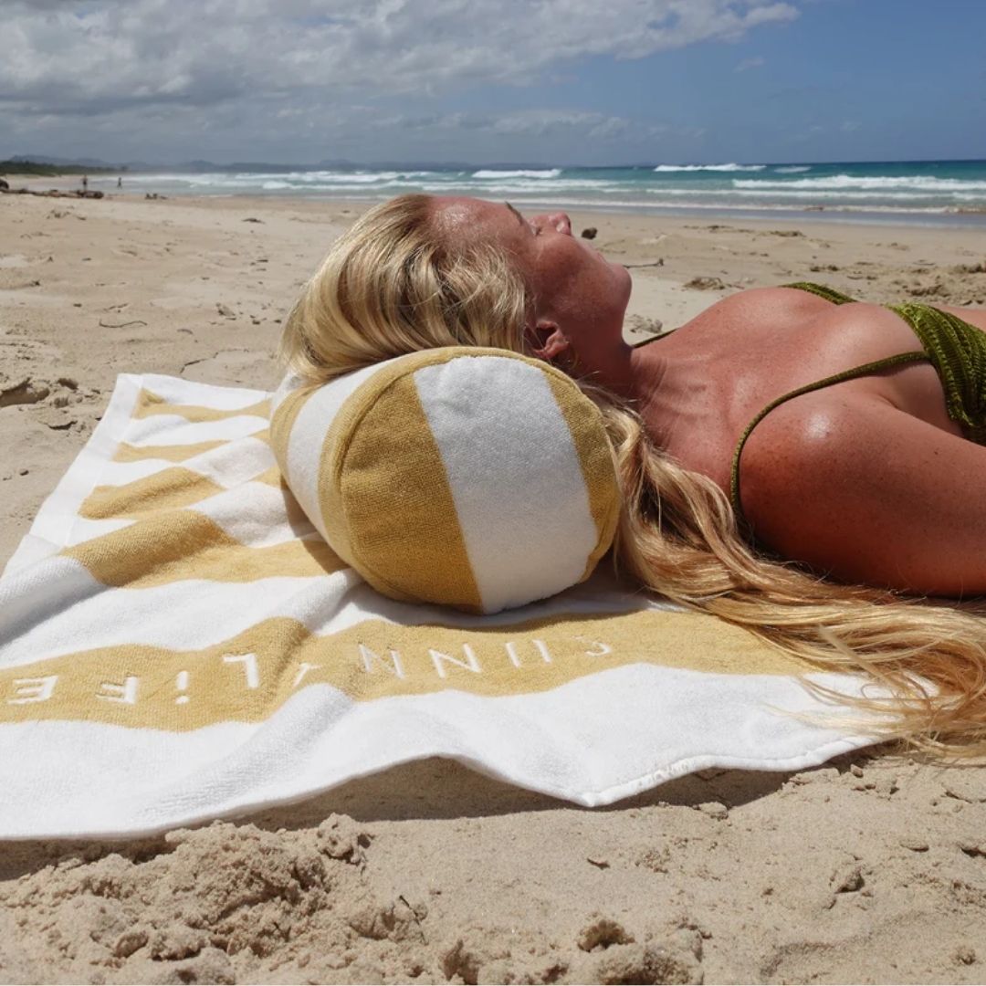 Inflatable Beach Pillow - Butternut