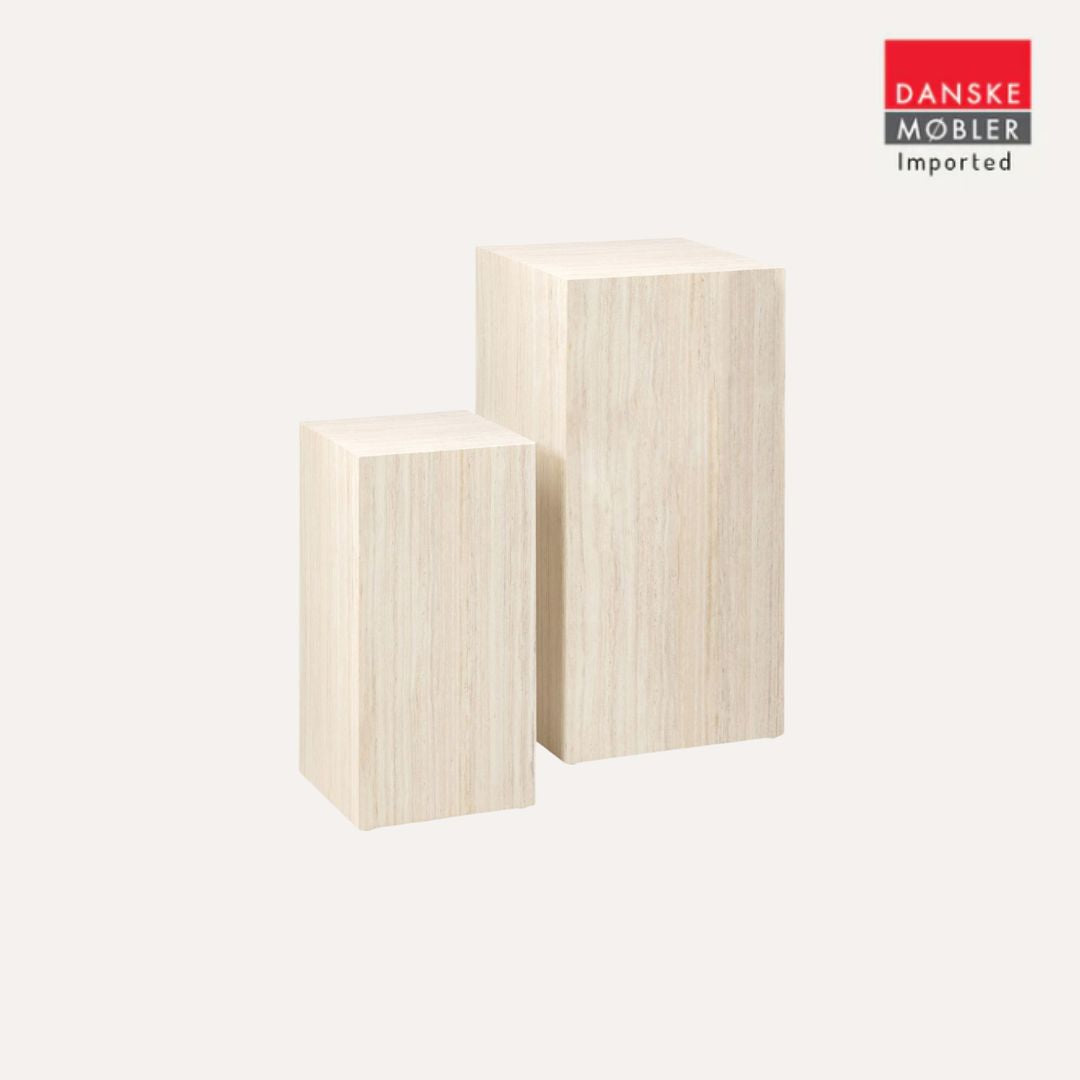 Dice Coffee Tables 2-pce Set - Pedestal
