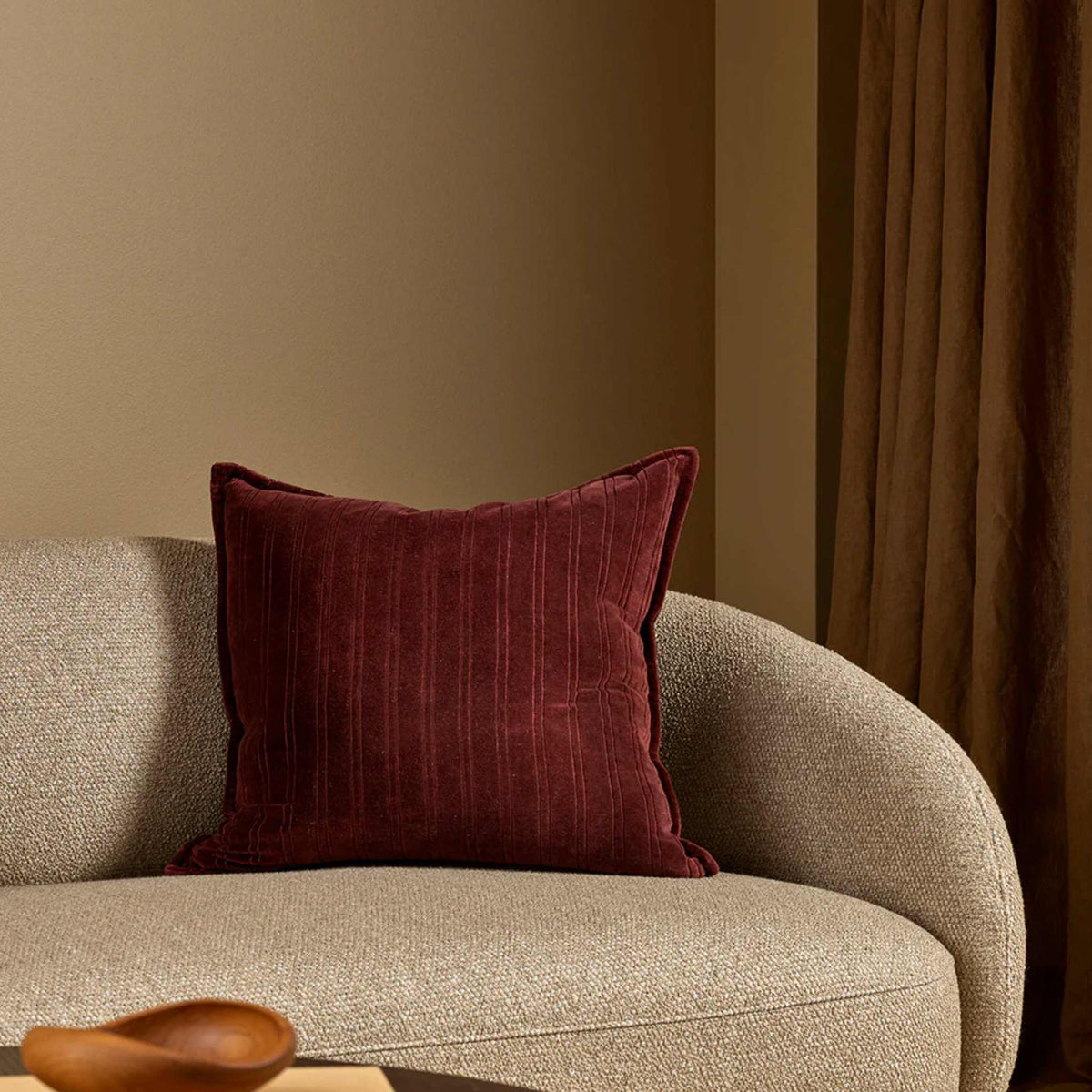 Stria Merlot Cushion
