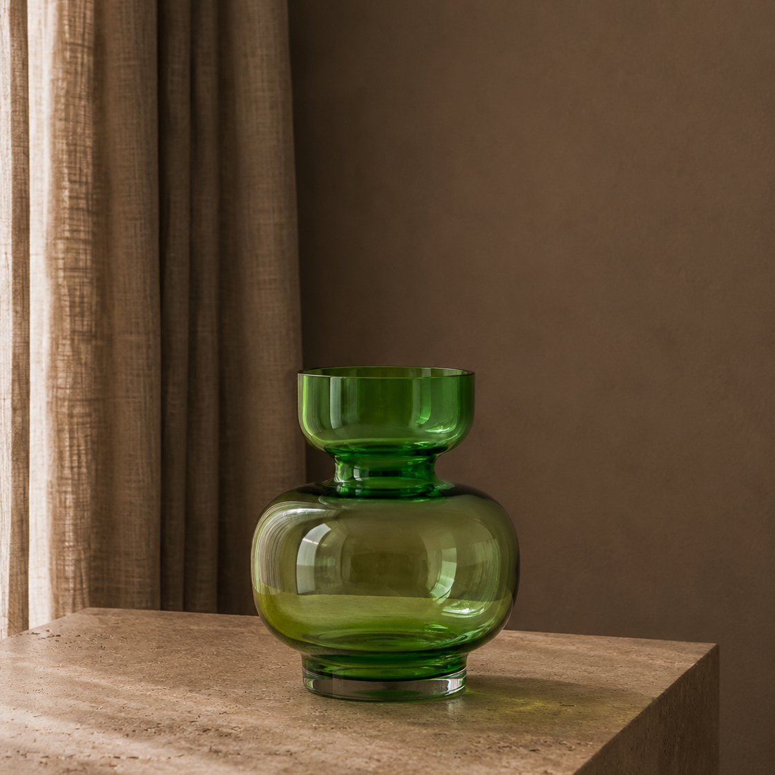 Green Globe Vase - Wide