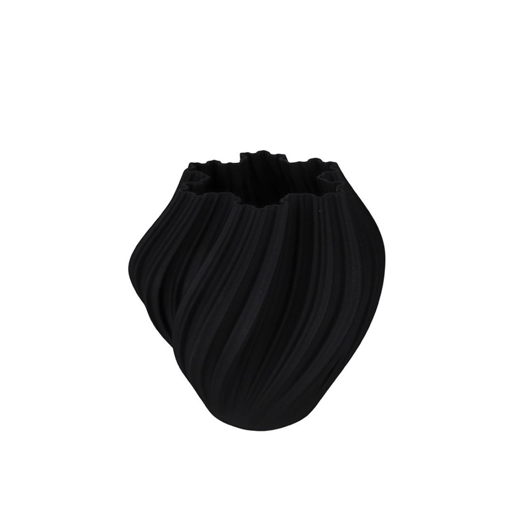 Amelie Black Ceramic Vase - Large
