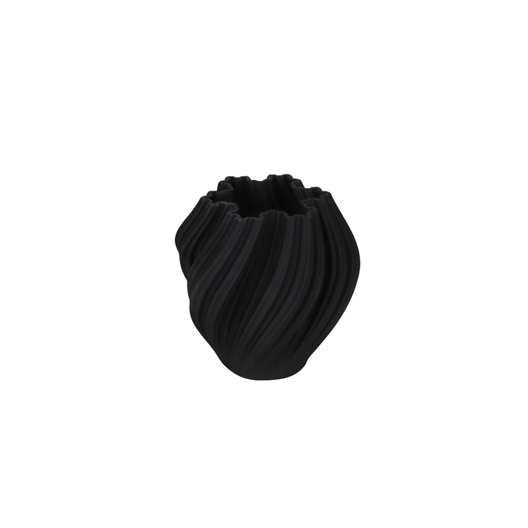 Amelie Black Ceramic Vase - Small