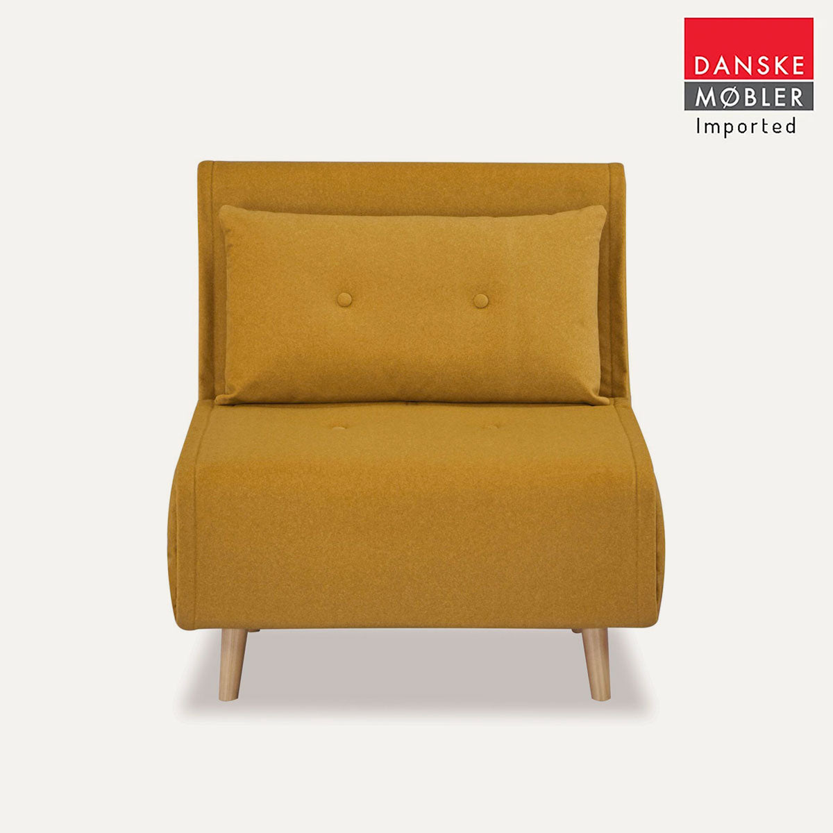 Haru 1-Seat Sofa Bed Chair – Mustard Fabric