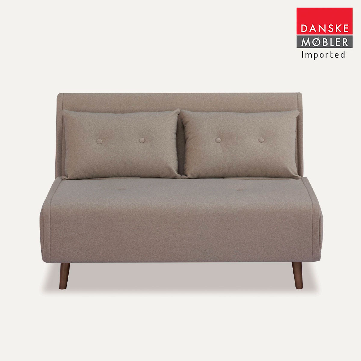 Haru 2-Seat Sofa Bed – Mohair Beige Fabric