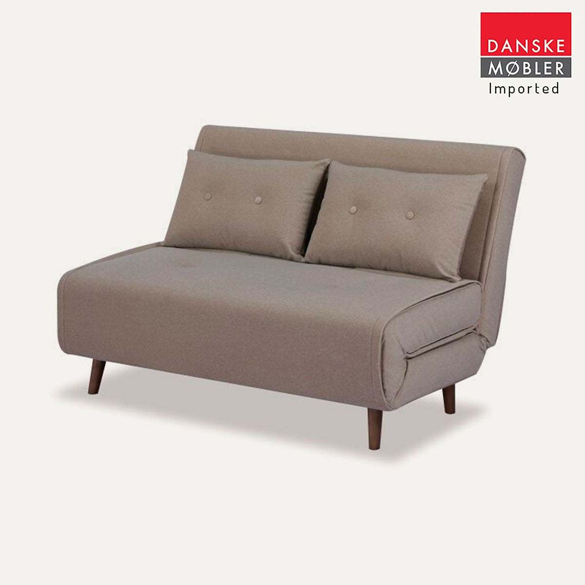 Haru 2-Seat Sofa Bed – Mohair Beige Fabric
