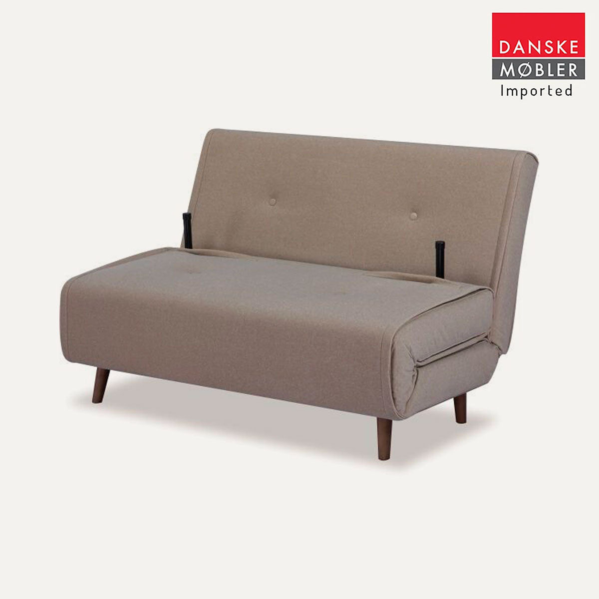 Haru 2-Seat Sofa Bed – Mohair Beige Fabric
