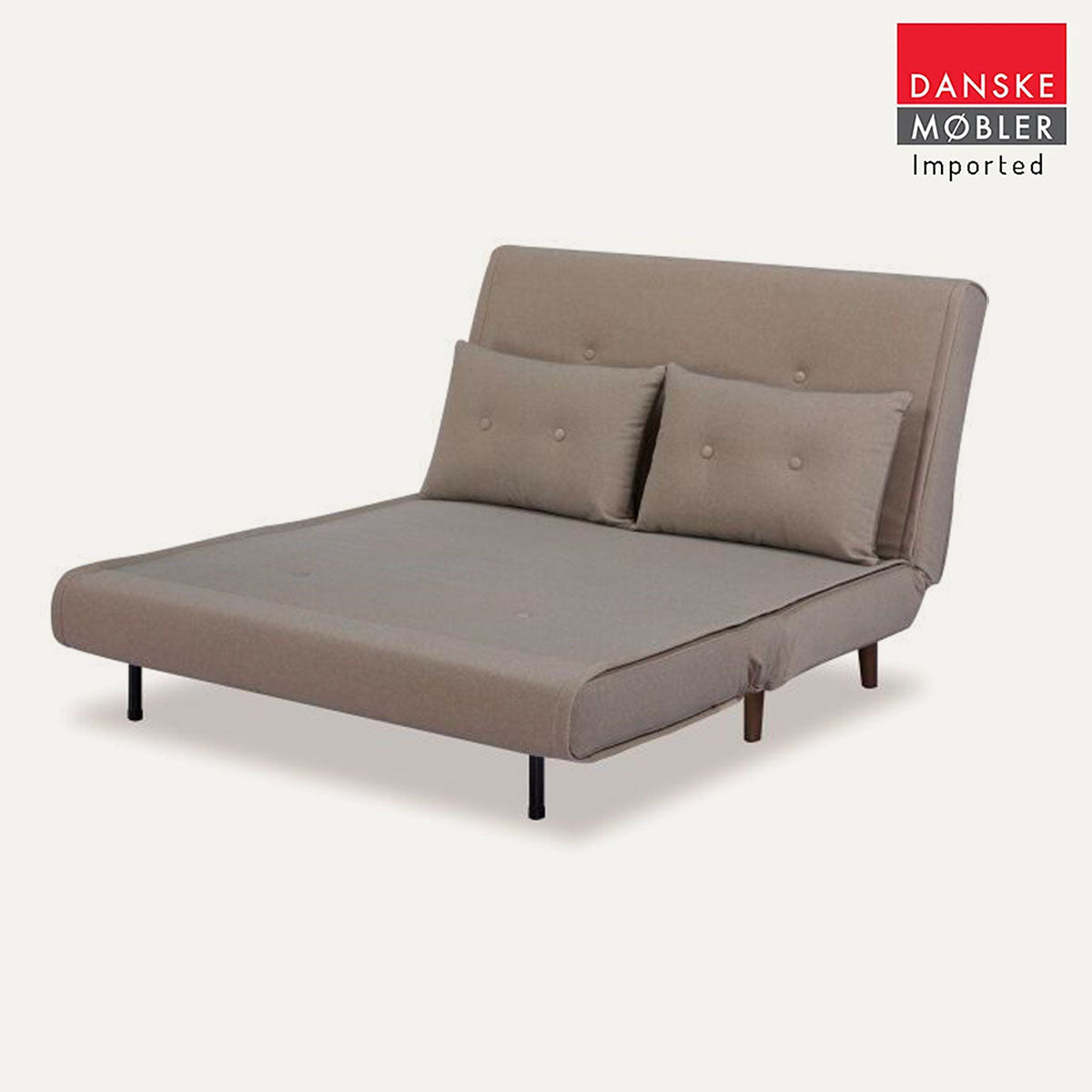 Haru 2-Seat Sofa Bed – Mohair Beige Fabric