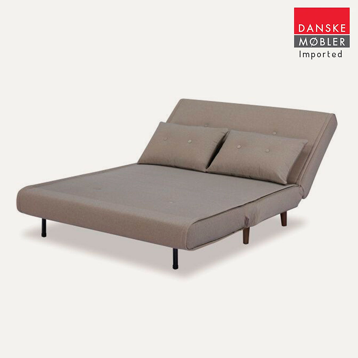 Haru 2-Seat Sofa Bed – Mohair Beige Fabric
