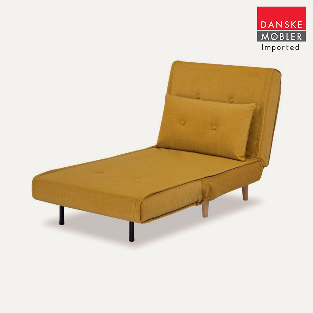 Haru 1-Seat Sofa Bed Chair – Mustard Fabric