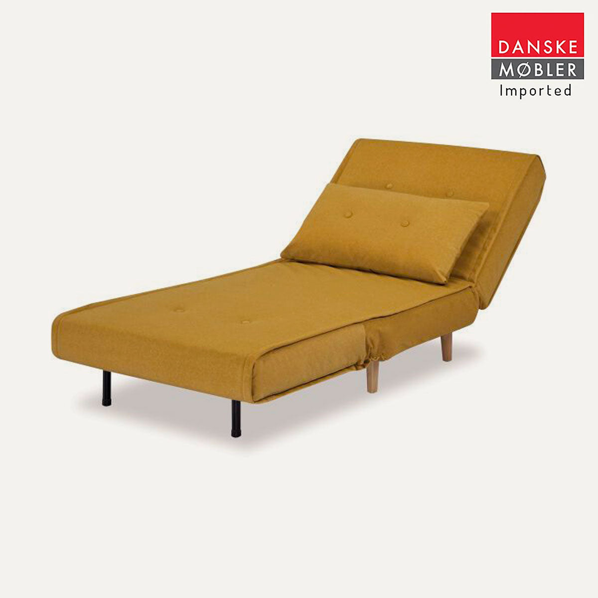 Haru 1-Seat Sofa Bed Chair – Mustard Fabric