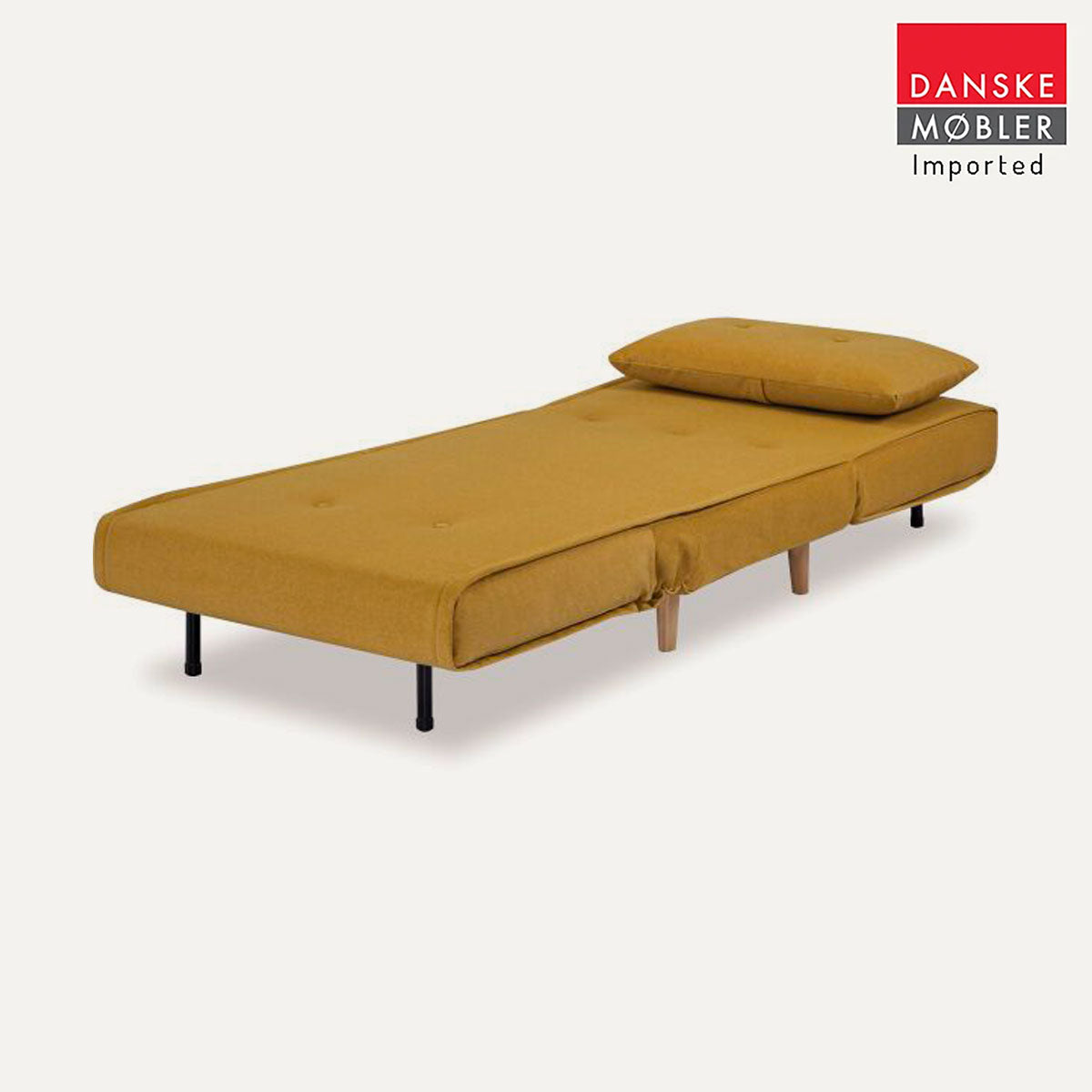 Haru 1-Seat Sofa Bed Chair – Mustard Fabric