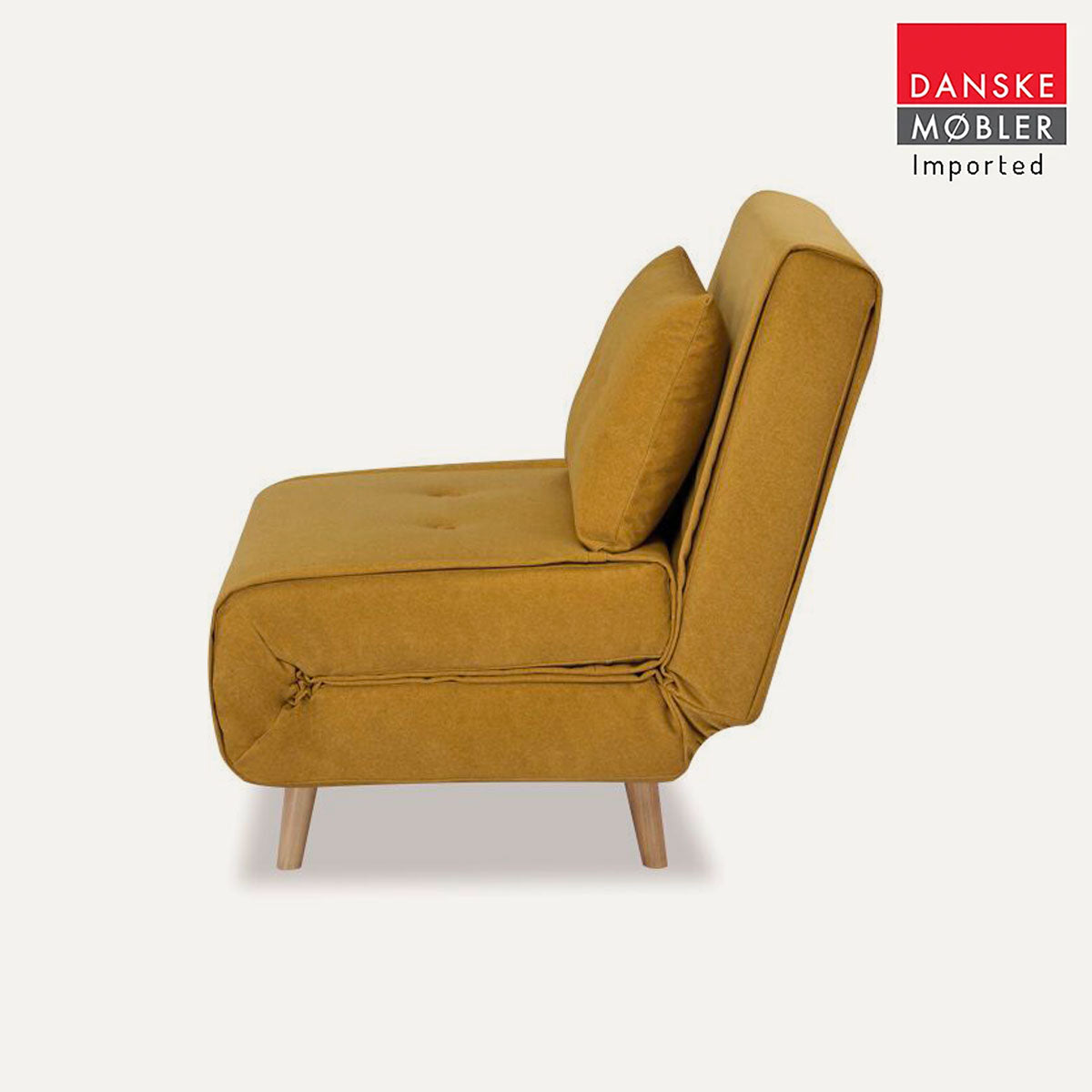 Haru 1-Seat Sofa Bed Chair – Mustard Fabric