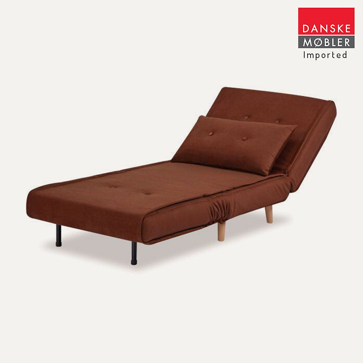 Haru 1-Seat Sofa Bed Chair – Orange Fabric