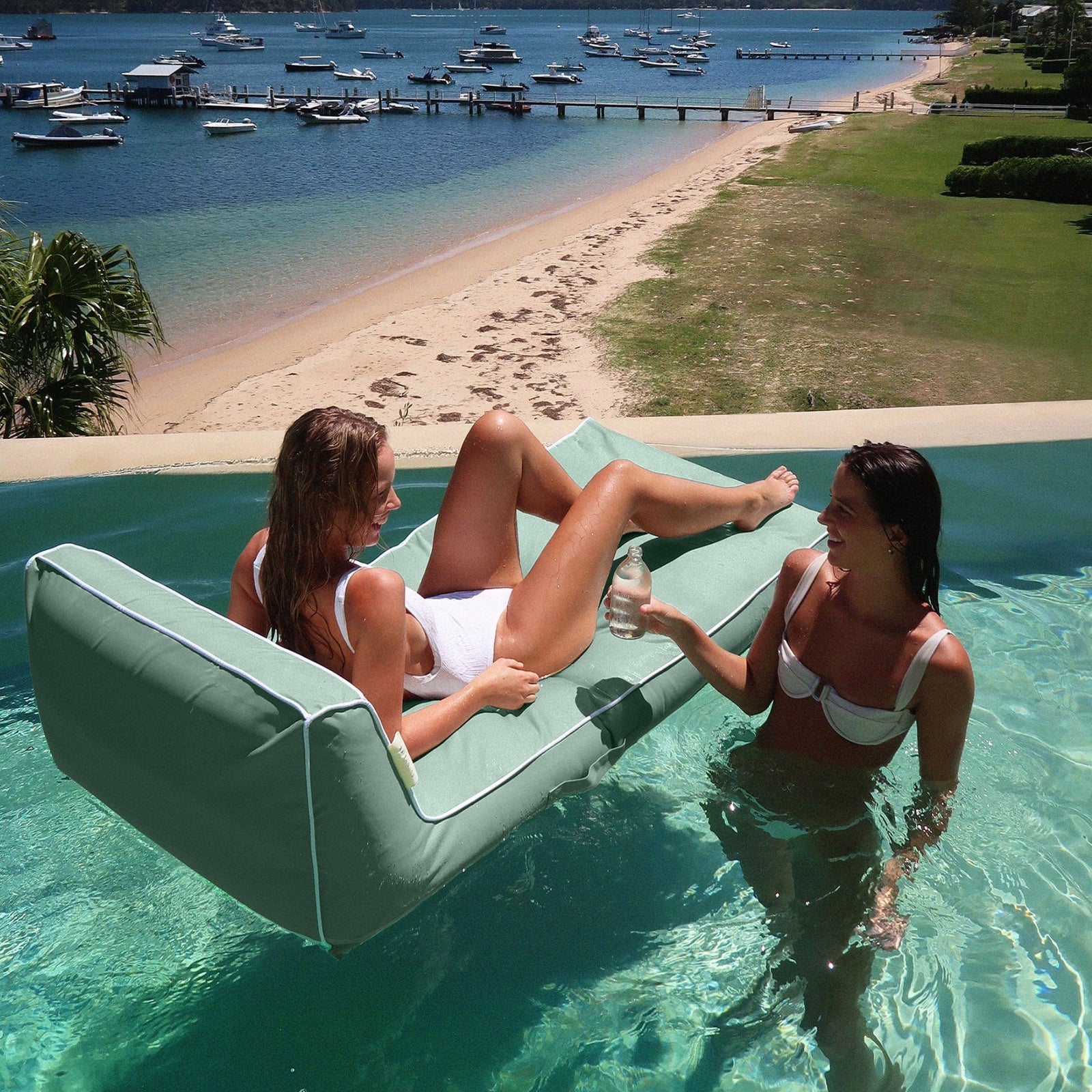 Luxe Lie-On Lounger - The Vacay SageMeluka Furniture by Danske Mobler