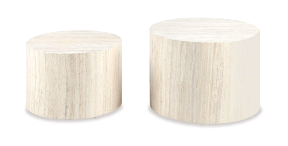 Dice Coffee Tables 2-pce Set - Round