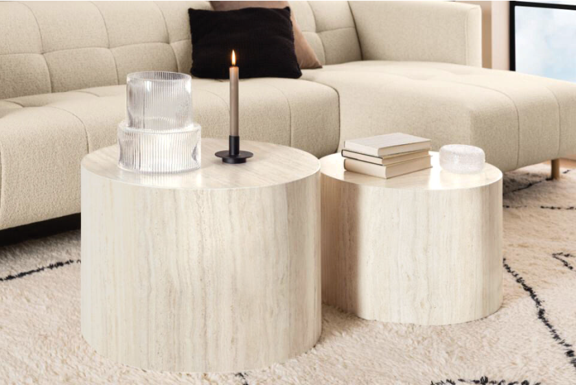 Dice Coffee Tables 2-pce Set - Round