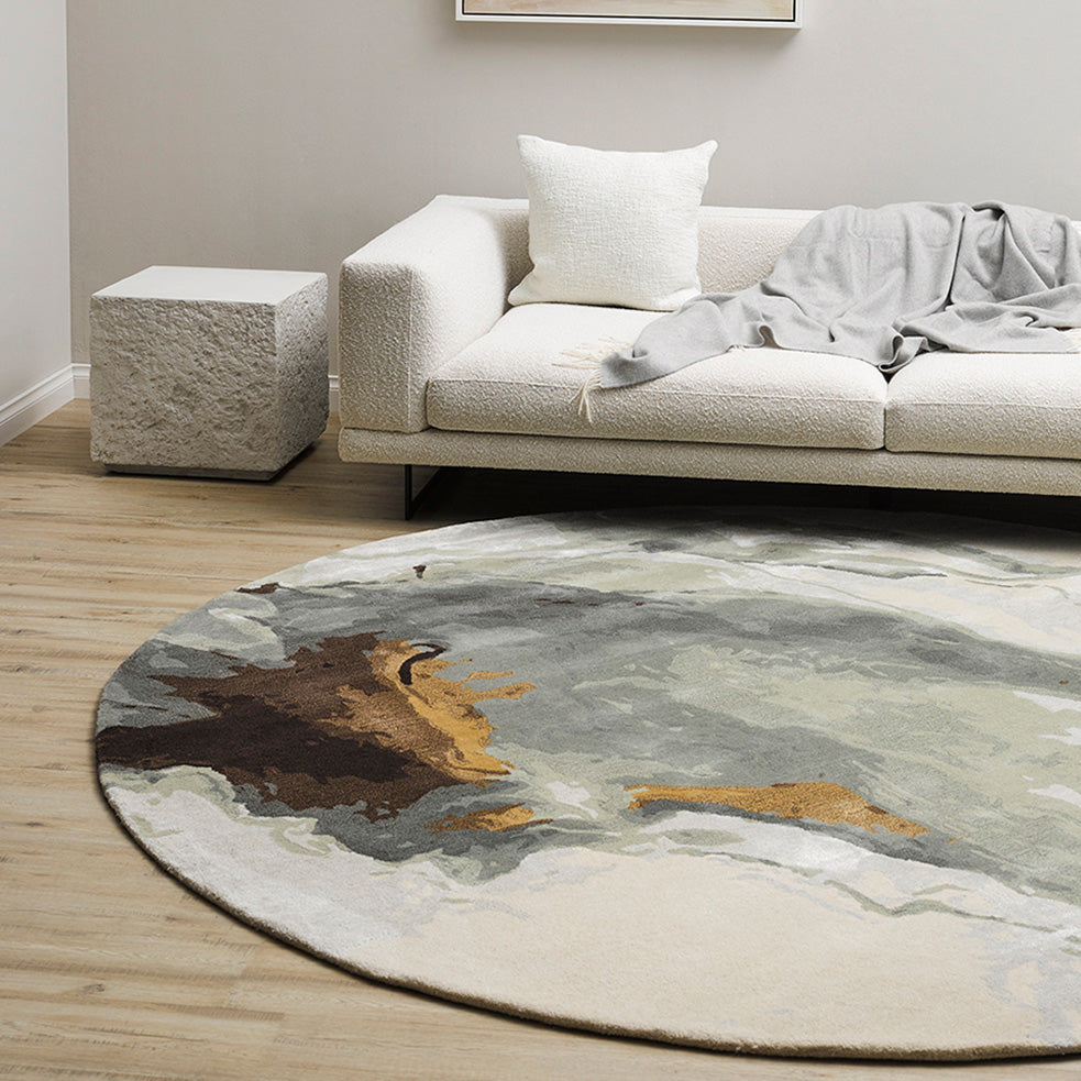 Uluru Rug - Round SandstoneMeluka Furniture by Danske Mobler