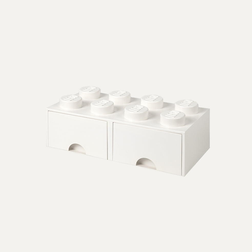 LEGO Brick - White 2 Drawer