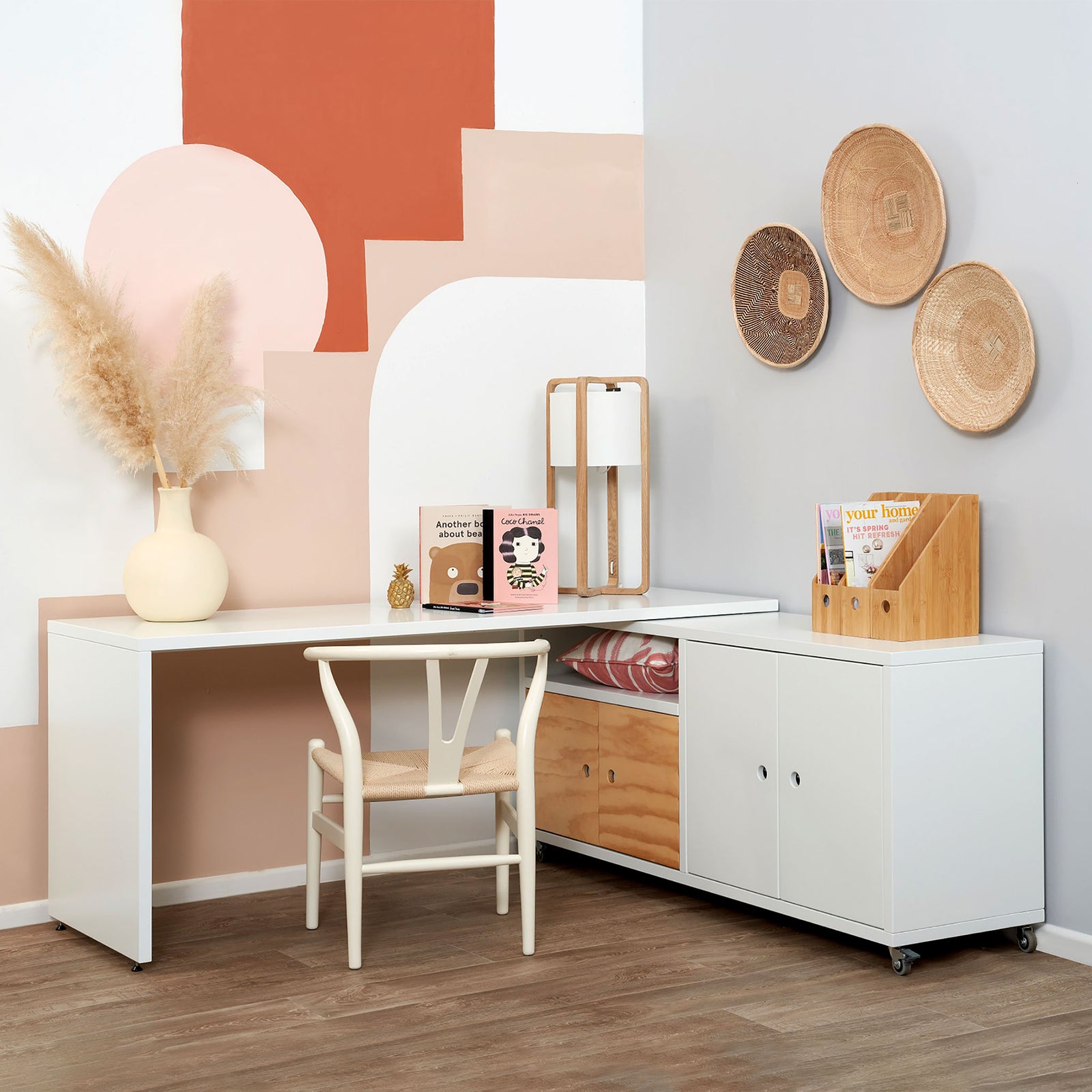 SIDEboy 2 Bay 3 High with DESKtop 1800 Example BMeluka Furniture by Danske Mobler