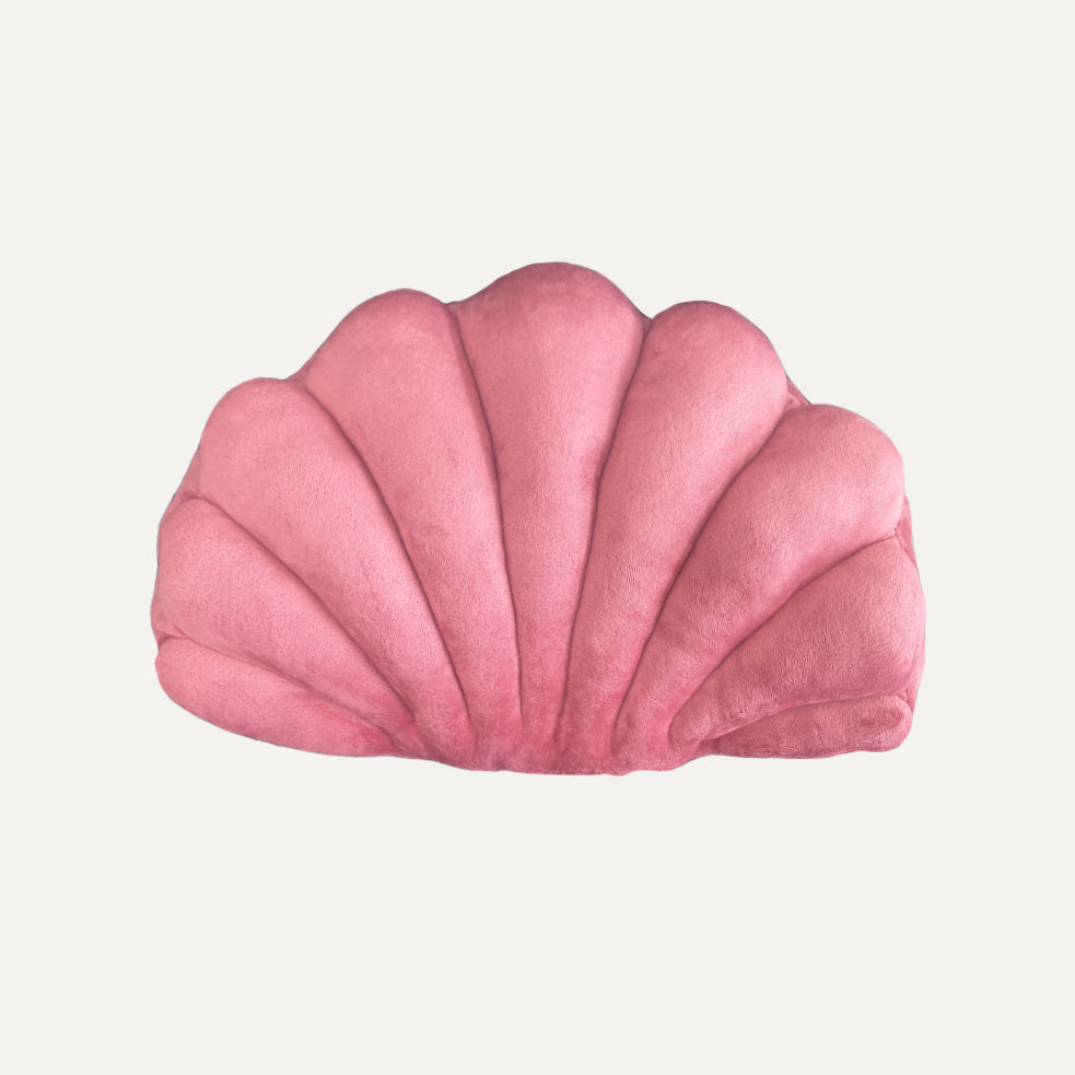 Velvet Shell Cushion - Pink