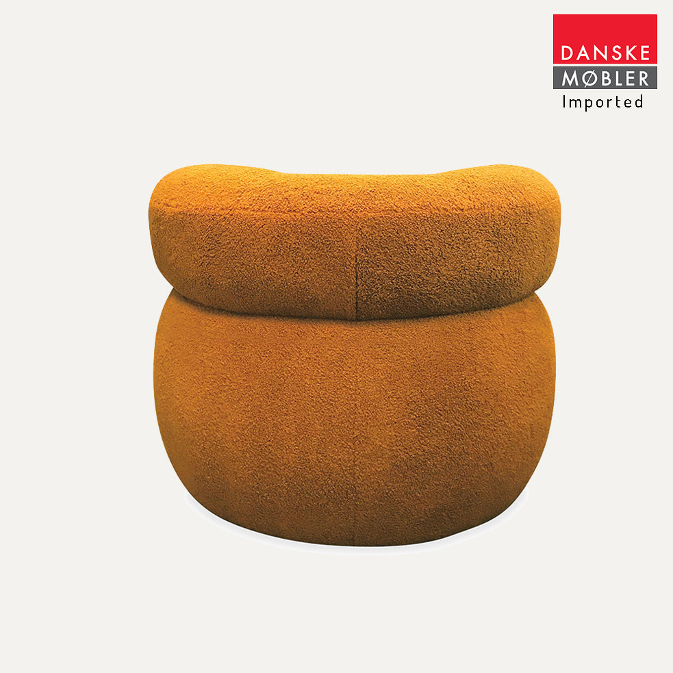 Tash Swivel Boucle Armchair - OrangeMeluka Furniture by Danske Mobler